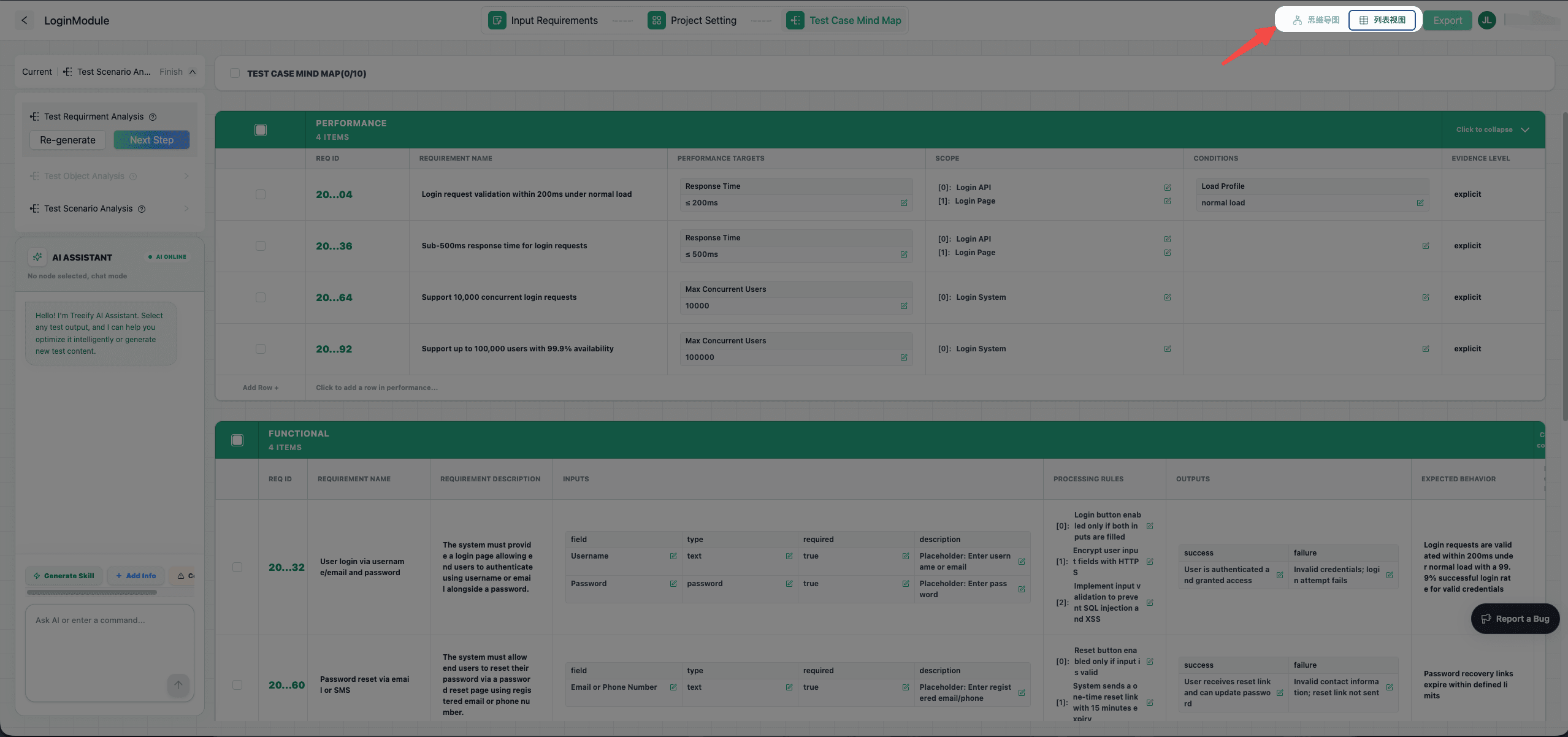 Result views